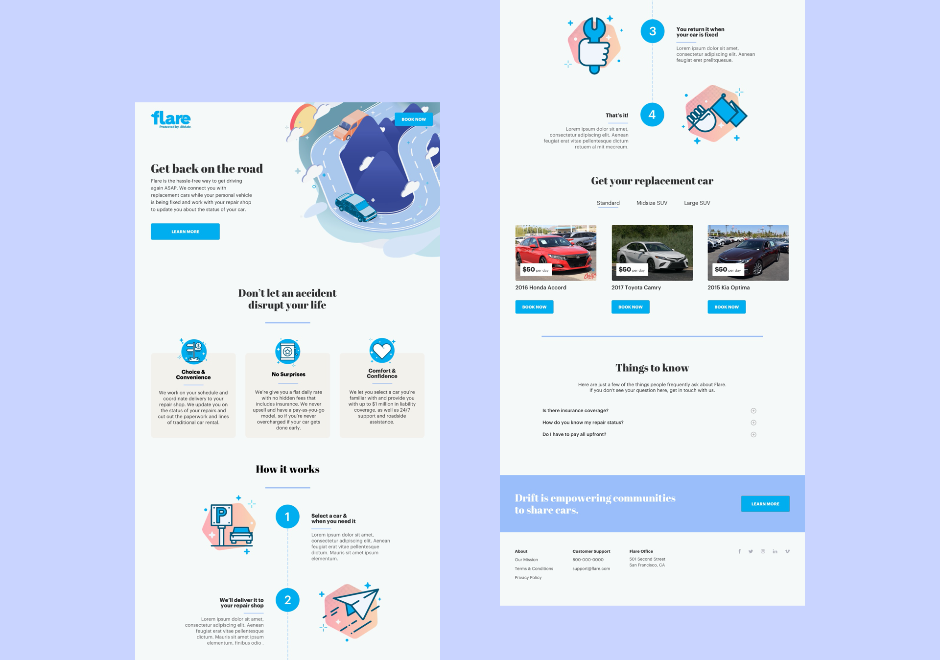 Avail Flare Landing Page
