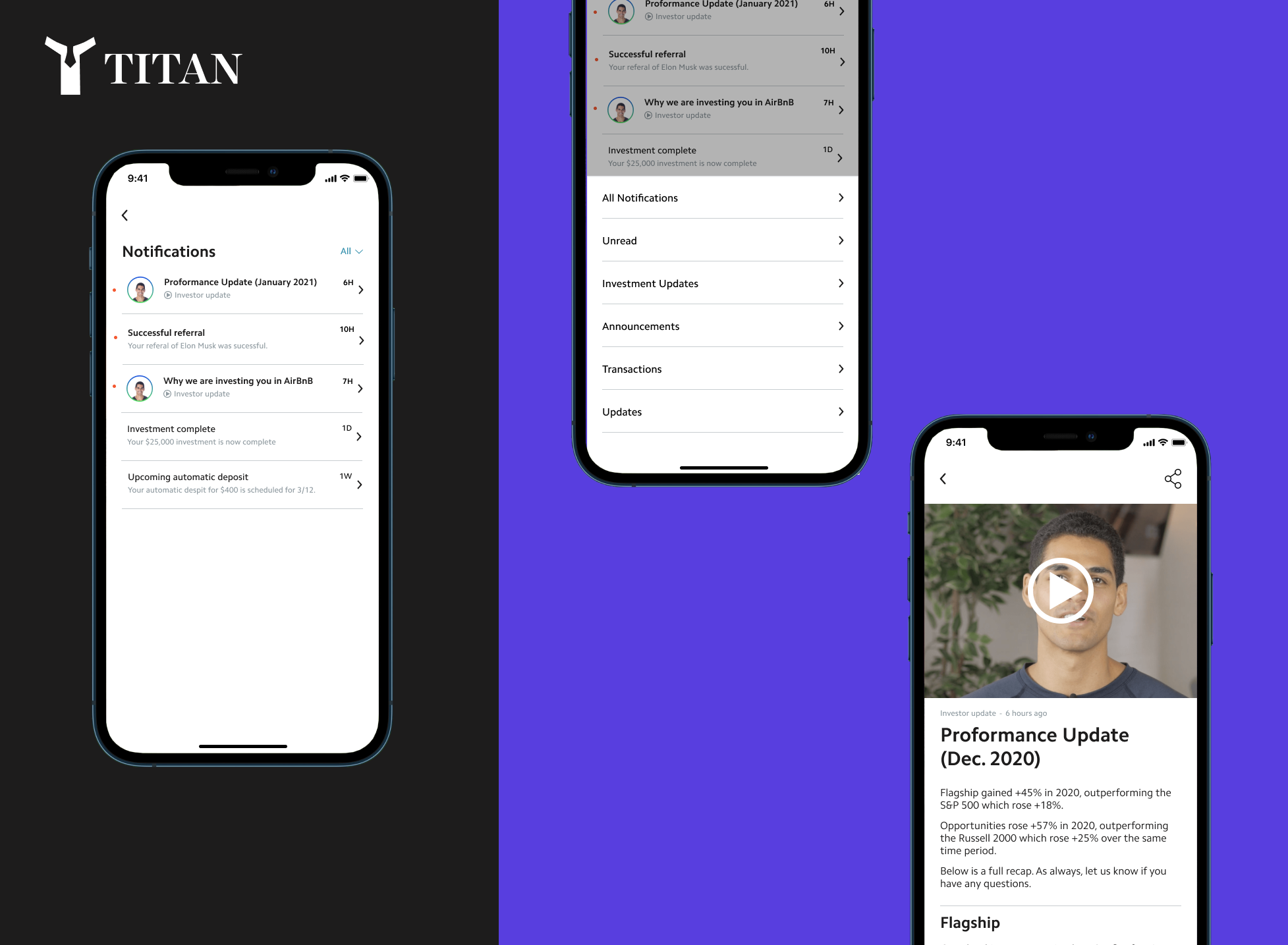 Titan Notification Inbox